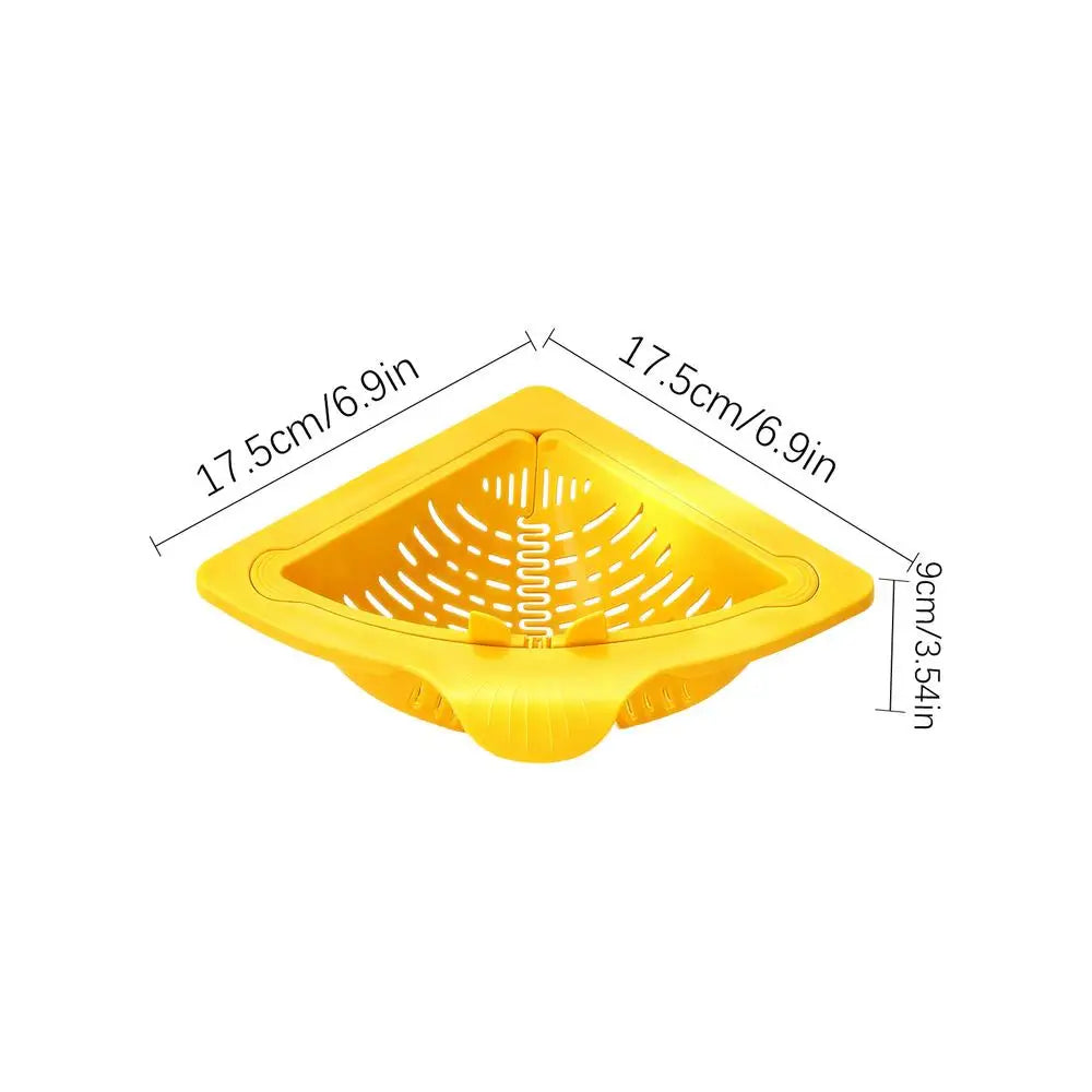 new Magnetic Silicone Sink Corner Rack Drain Strainer Basket For Kitchen, Storage For Trash Food Waste Fruits Vegetables