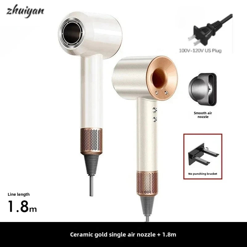 2026 Wall-Mounted Leafless Hair Dryer – Negative Ion, Salon-Grade, Home & Travel