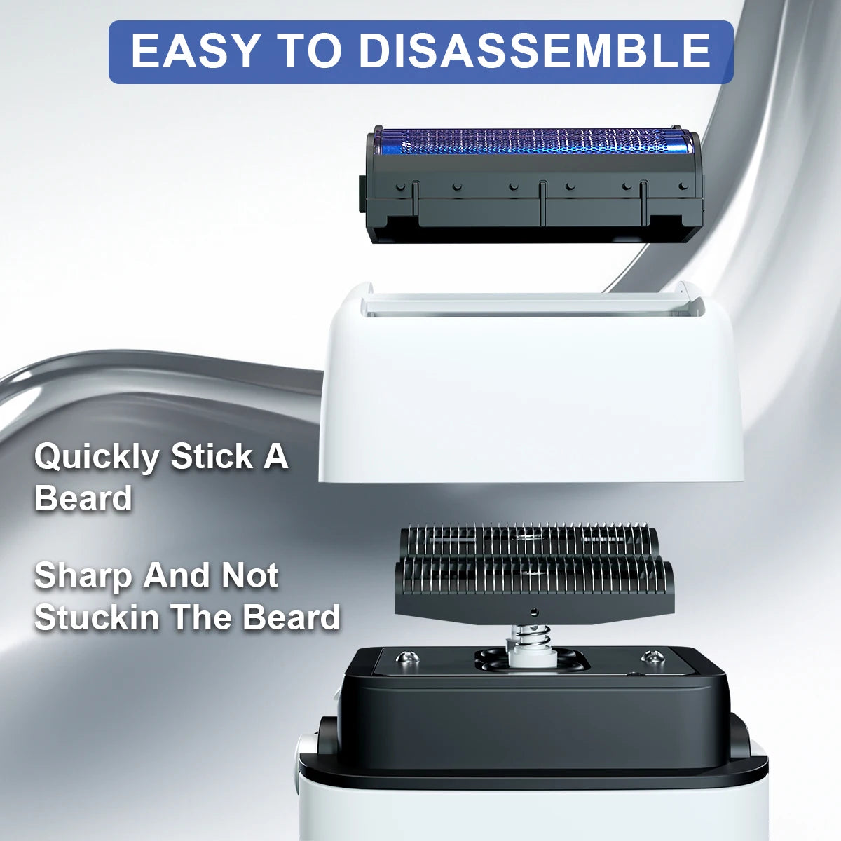 Electric Shaver - 10000RPM Double Foil Hypoallergenic