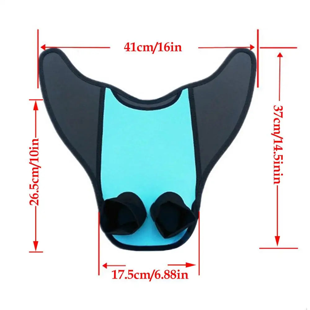 Swimming Fins Swimming Training Double-foot Fins Short Blade Flippers Swim Fin Swimming Flippers For Snorkeling Diving Equipment