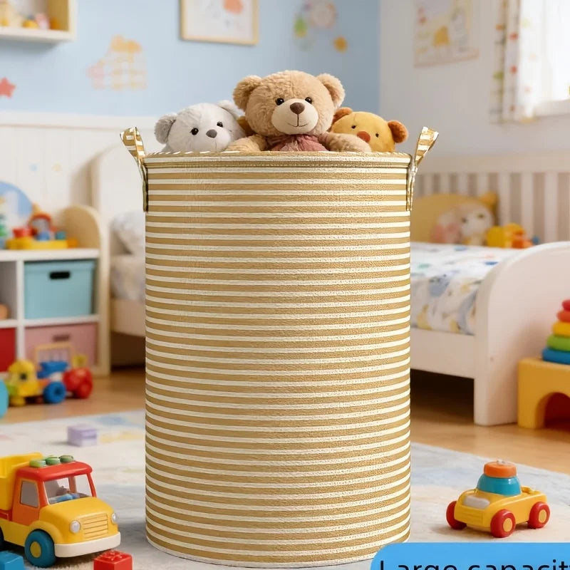 Large Capacity Collapsible Laundry Basket, Sturdy Handle, Holds Items, Portable Multifunctional Home Bin