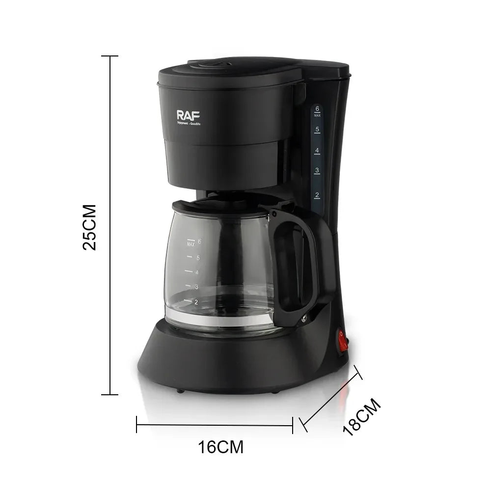 Electric Drip Coffee Maker, Compact Coffee Maker with Reusable Filter, Hot Plate and Coffee Pot
