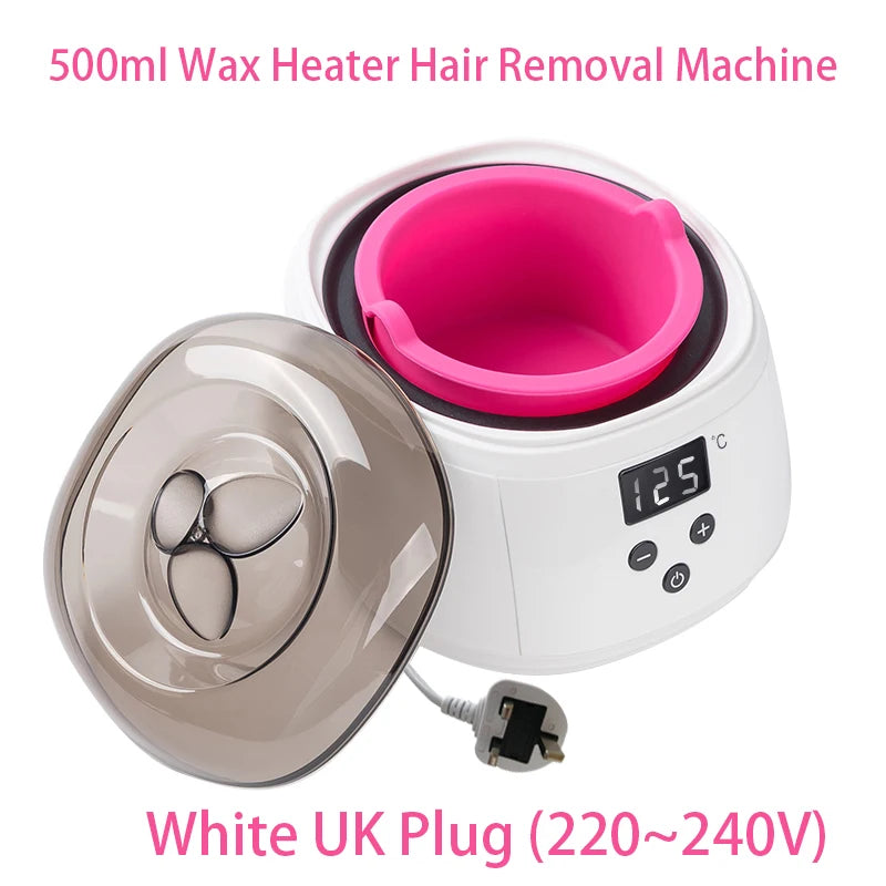 500ml LCD Smart Wax Heater – Silicone Liner, Hair Removal & Wax Therapy Machine