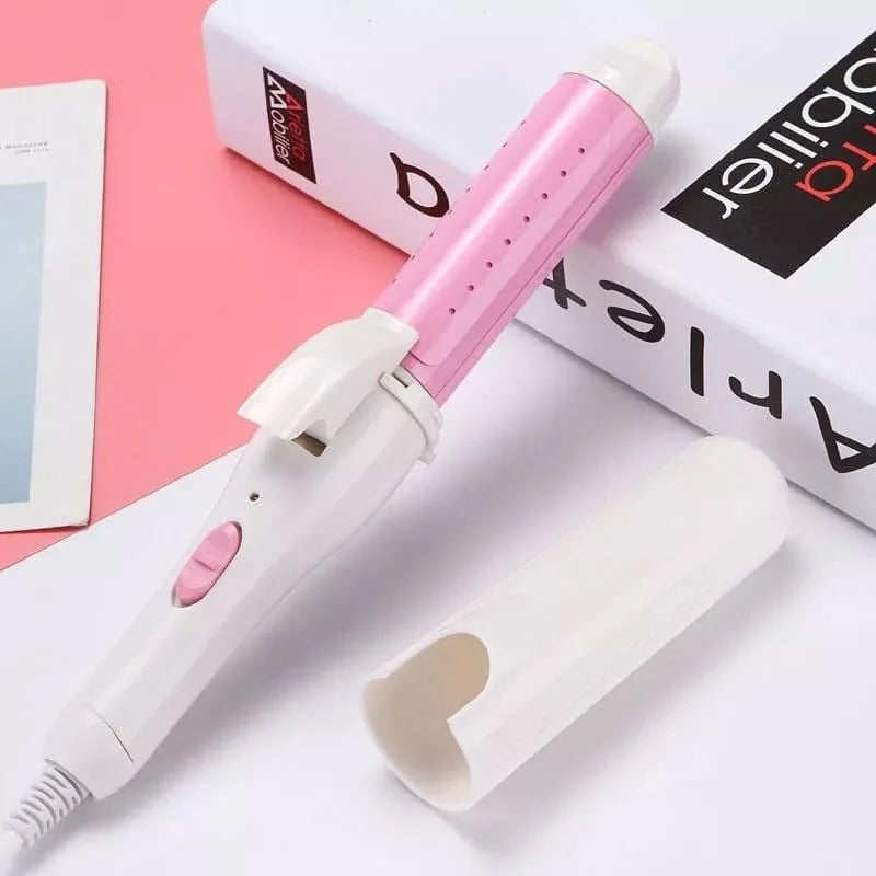 Hair Straightener & Curler - 2-in-1 Travel Size