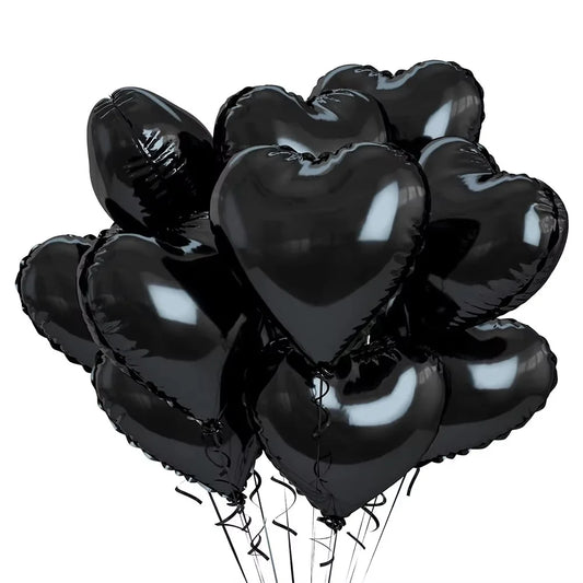 10pcs 18 inch black love aluminum film balloon decoration for Valentine's Day wedding and wedding room balloons