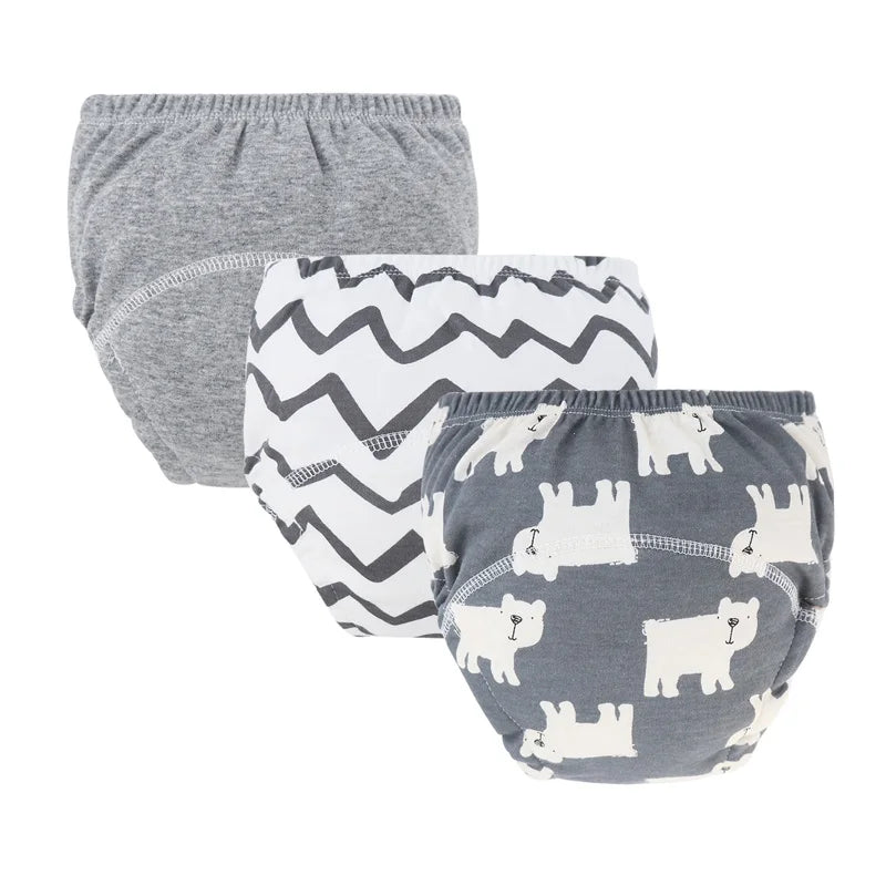 3Pcs Baby Diaper Training Pants for Girls Boys Washable Nappies Infant Cloth Diapers Reusable Kids Underwear Toddler Shorts