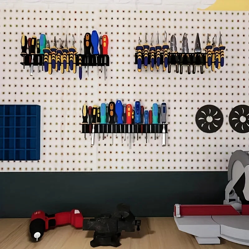 1 Piece Suitable For Garage Wall Mounted Multifunctional Tool Management Metal Screwdriver And Pliers Storage Rack