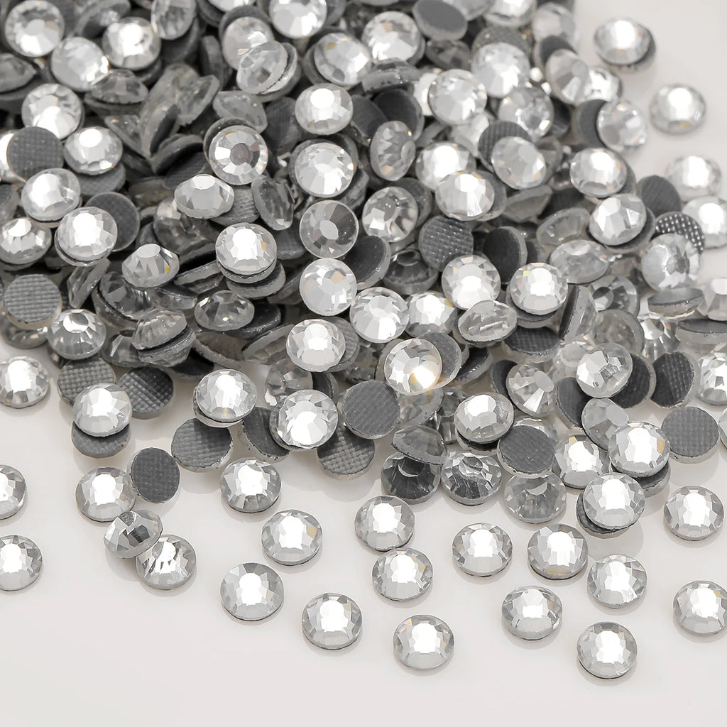 High Quality Glass Clear Hotfix Rhinestone  SS4-SS30 Hot Fix Rhinestones for Clothes Decorations DIY Wedding Dress Rhinestones