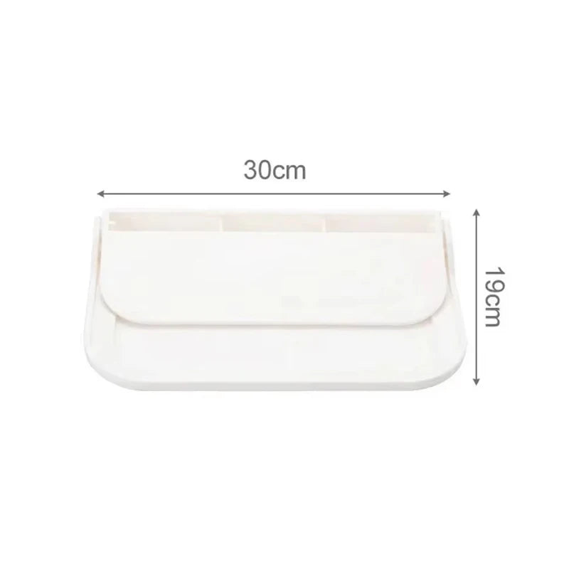 Folding Wall Mounted Shelf Saving Space Foldable Storage Rack Punch-Free Phone Holder Wifi Router Storage Tray BathroomOrganizer