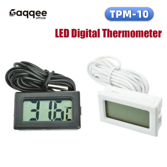 TPM-10 LED Digital Thermometer With Wire 2M Probe Temperature Sensor Instrument Detector Tester, Temperature Gauge