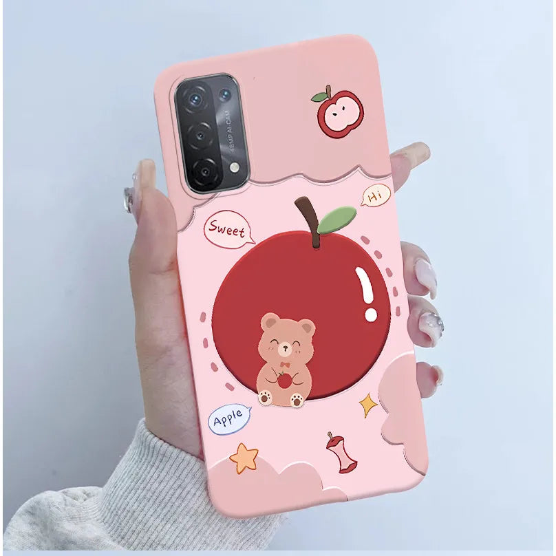 For Oppo A54 5G A74 5G A93 5G Case Soft TPU Silicone Cover Cute Astronaut Panda Phone Case CPH2195 CPH2197 CPH2263 Coque Funda