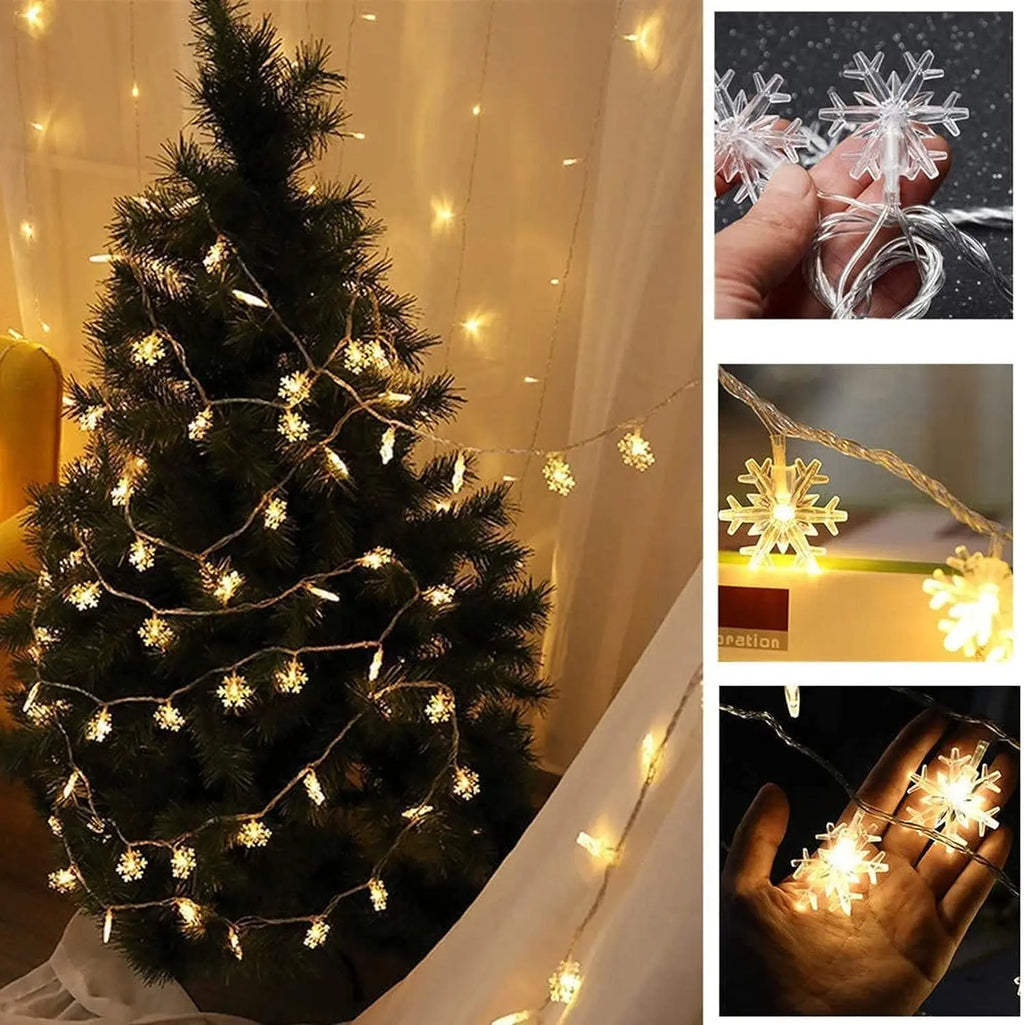 Valentine's Day Snowflake LED String Lights Easter LED Fairy Light Wedding Party Garland Holiday Decoration Lighting Strips