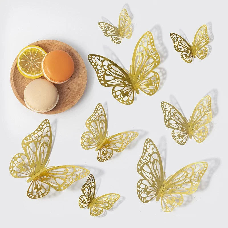 48pcs/4set 3D Butterfly Wall Decor 4 Styles 3 Sizes,Butterfly Decorations for Butterfly Birthday Party Cake Room Decoration 2026