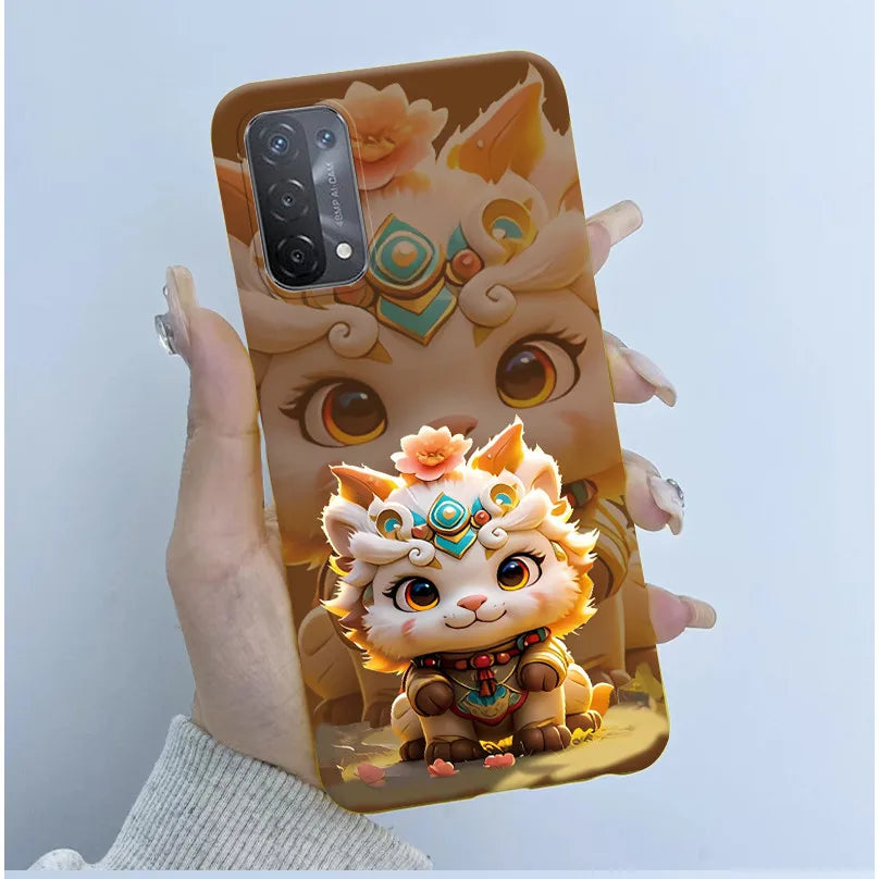 For Oppo A54 5G A74 5G A93 5G Case Soft TPU Silicone Cover Cute Astronaut Panda Phone Case CPH2195 CPH2197 CPH2263 Coque Funda