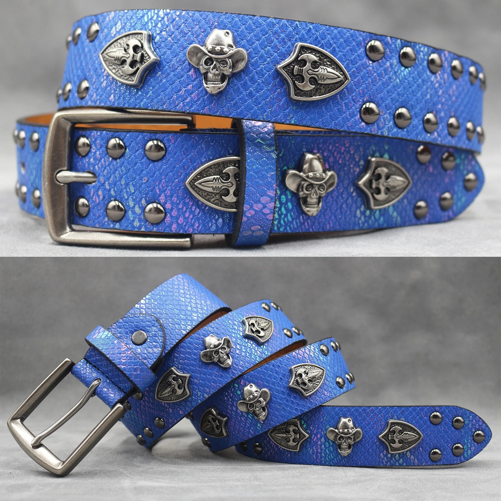 Rivet PU  Leather men's belt Fashion alloy belts Buckle luxury brand jeans belts for men business belt female belt