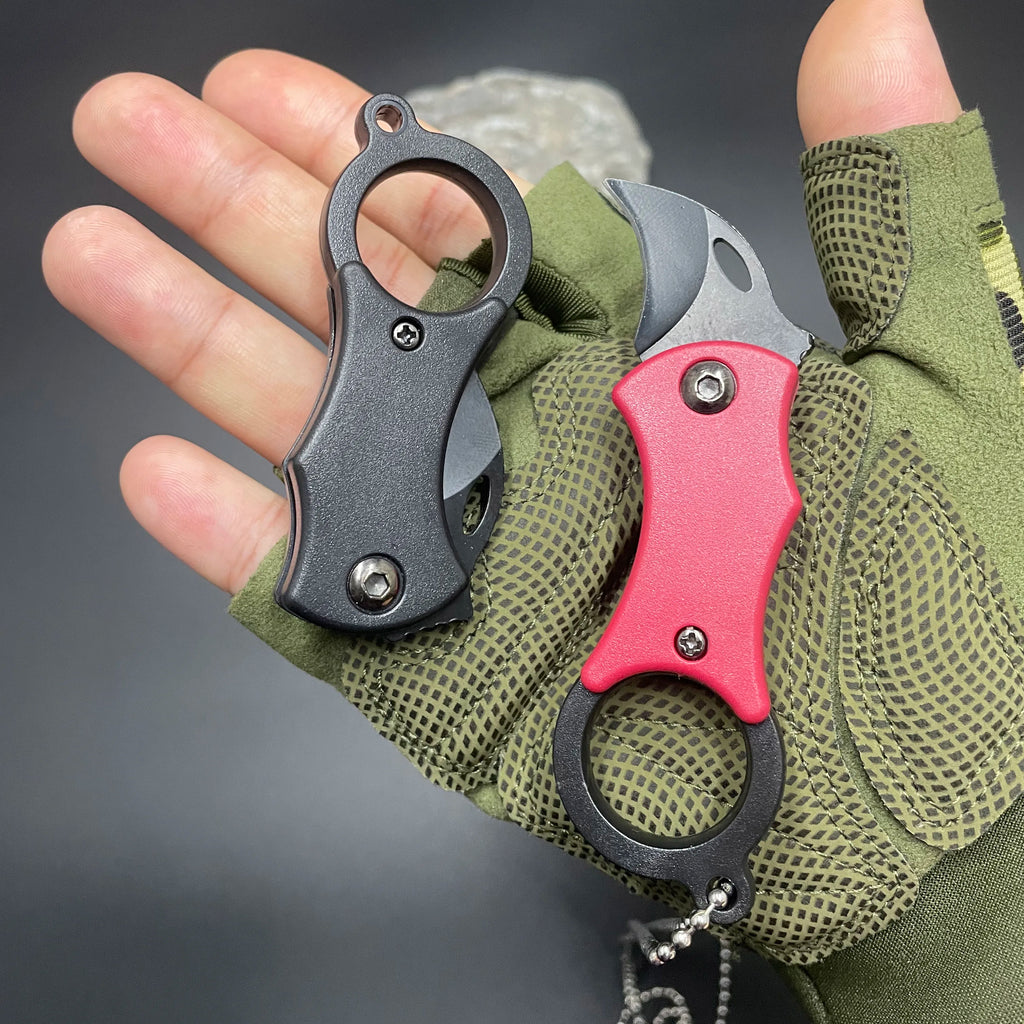 Mini folding knife Portable pocket knife Camping Food Processed food Outdoor EDC device keychain
