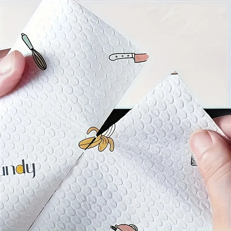 1 Roll (400 Sheets), Lazy Cloth, Disposable Kitchen Tissue, Washable Dry and Wet Dual-Use Towel, Dishcloth, Non Stick Oil Cloth