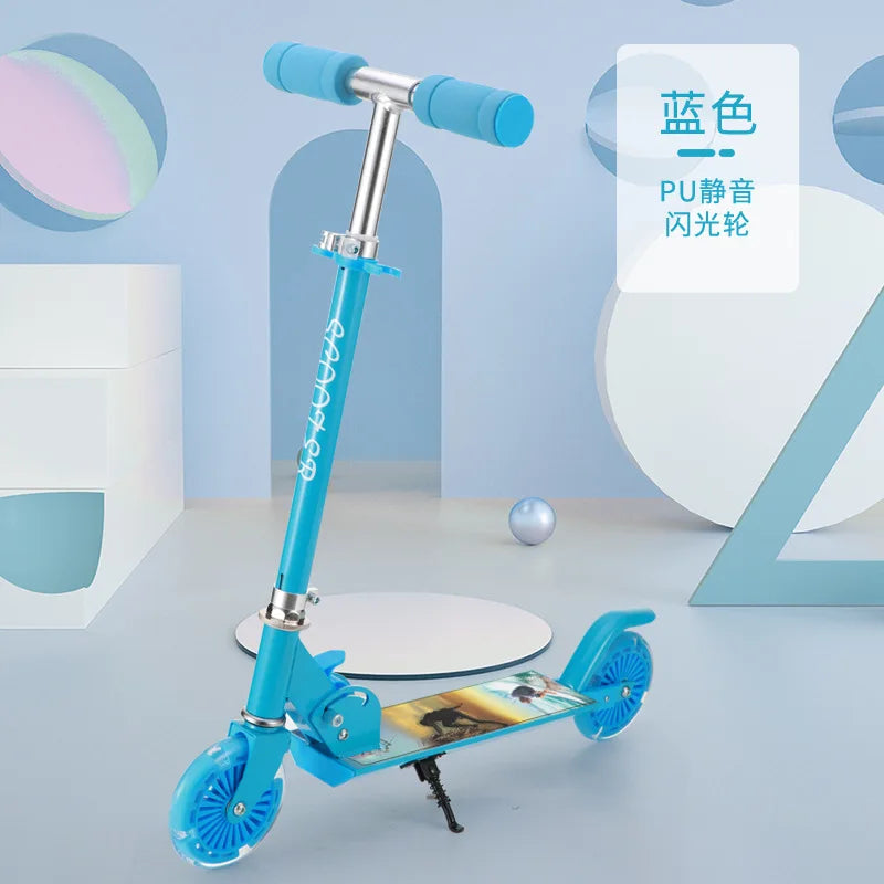 Scooter for Children Aaged 6-10 To 12 Adult Boys and Girls Two Wheeled Folding Pedal Sliding Roller Coaster Foot Scooters