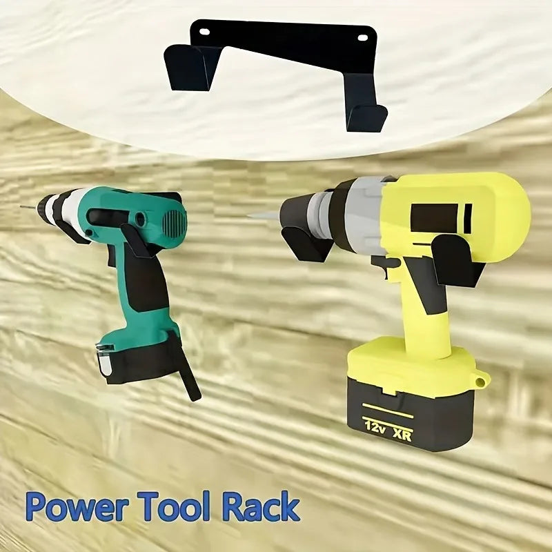 Wall-Mounted Electric Tool Metal Rack, Drill Wall Storage Organizer for Garage Workbench Pegboard Display and Cabinet Space