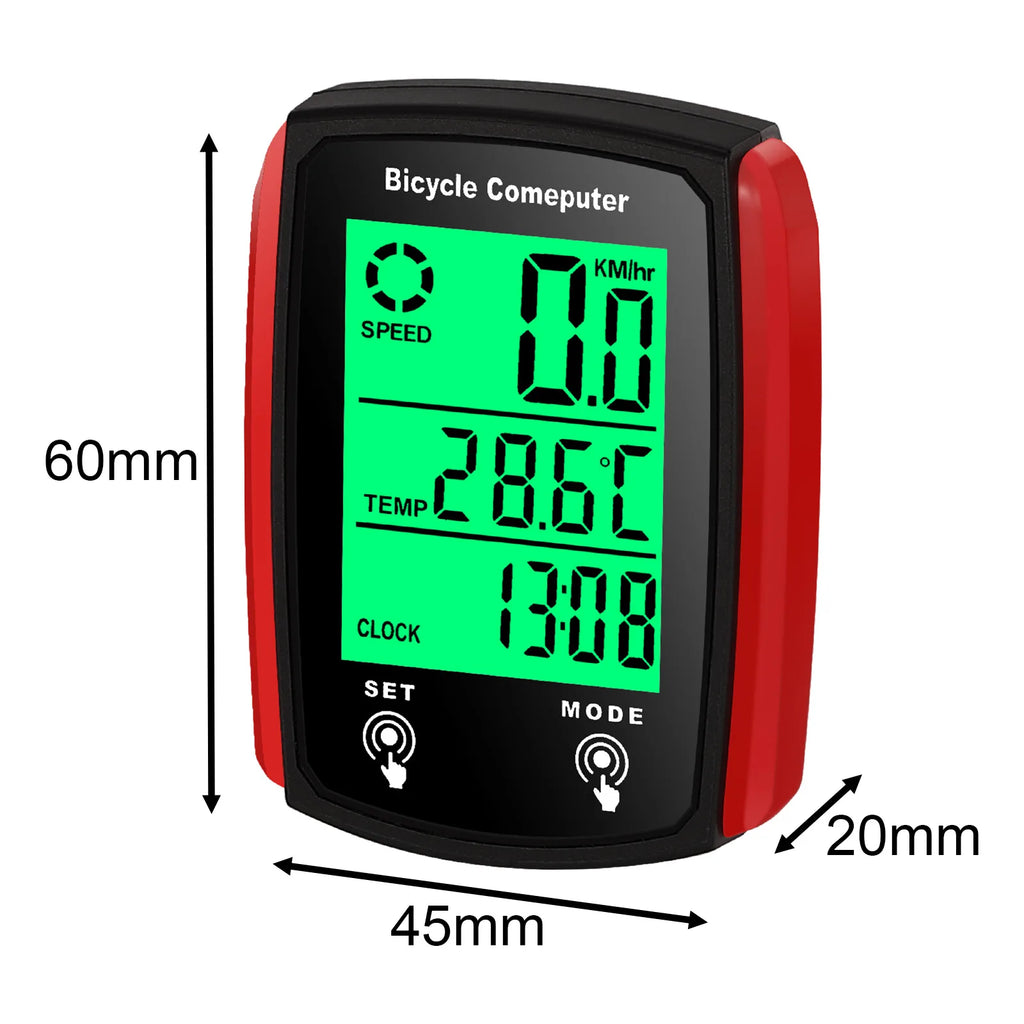 Bicycle Computer LCD Digital Wired Cycling Computer Speedometer Bike Speed Odometer With Backlight bike Accessories