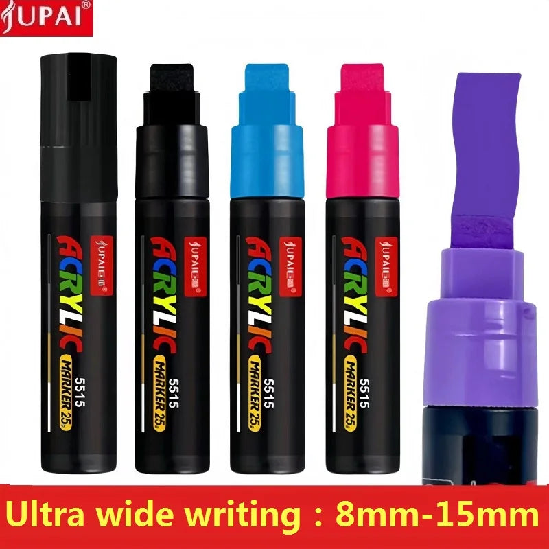 15 Colors Larger Capacity Acrylic Marker Pens,Ultra Wide Head 15MM/8MM Graffiti,Painting,Drawing,advertising posters Art Supplie