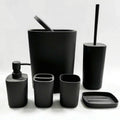 6pcs Bathroom Accessories Set, Bathroom Vanity Sets with Toilet Brush, Trash Can, Tumbler, Soap Dish, Toothbrush Holder