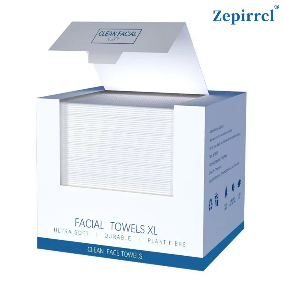26*30cm Box of Disposable Face Towels, Thickened and Large Size, for Cleansing the Skin, Suitable for All Skin Types, Unisex, 40 Wipes/Box