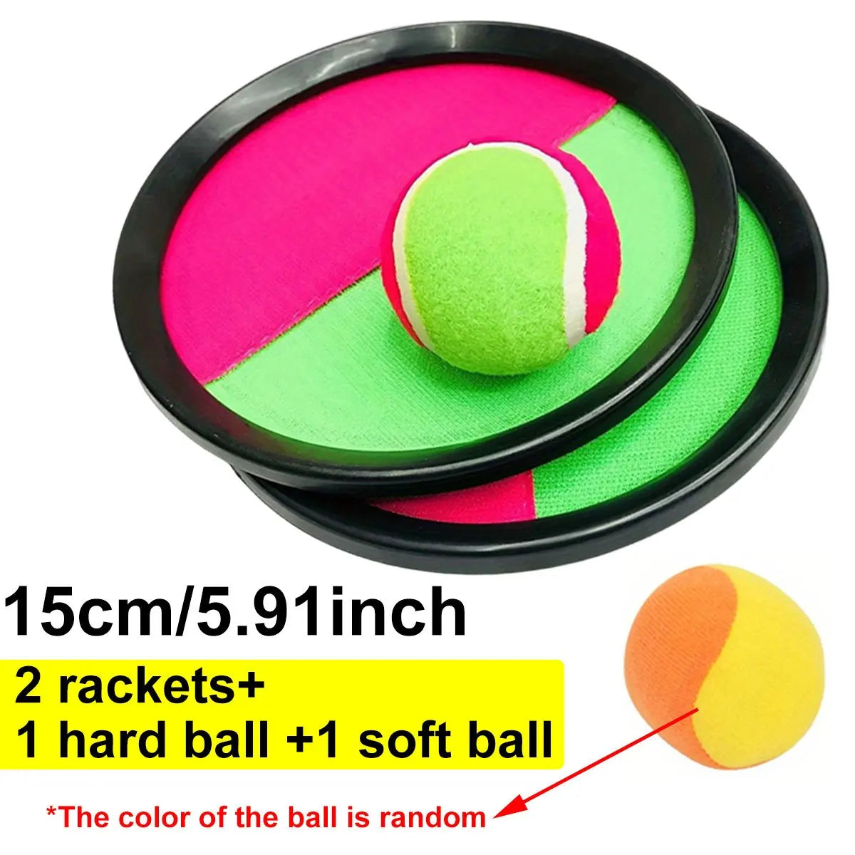 Sticky Ball Game Set with 2 Paddles & 2 Balls - Outdoor/Beach/Backyard Sports, Camping & Holiday Party Activity ZSY