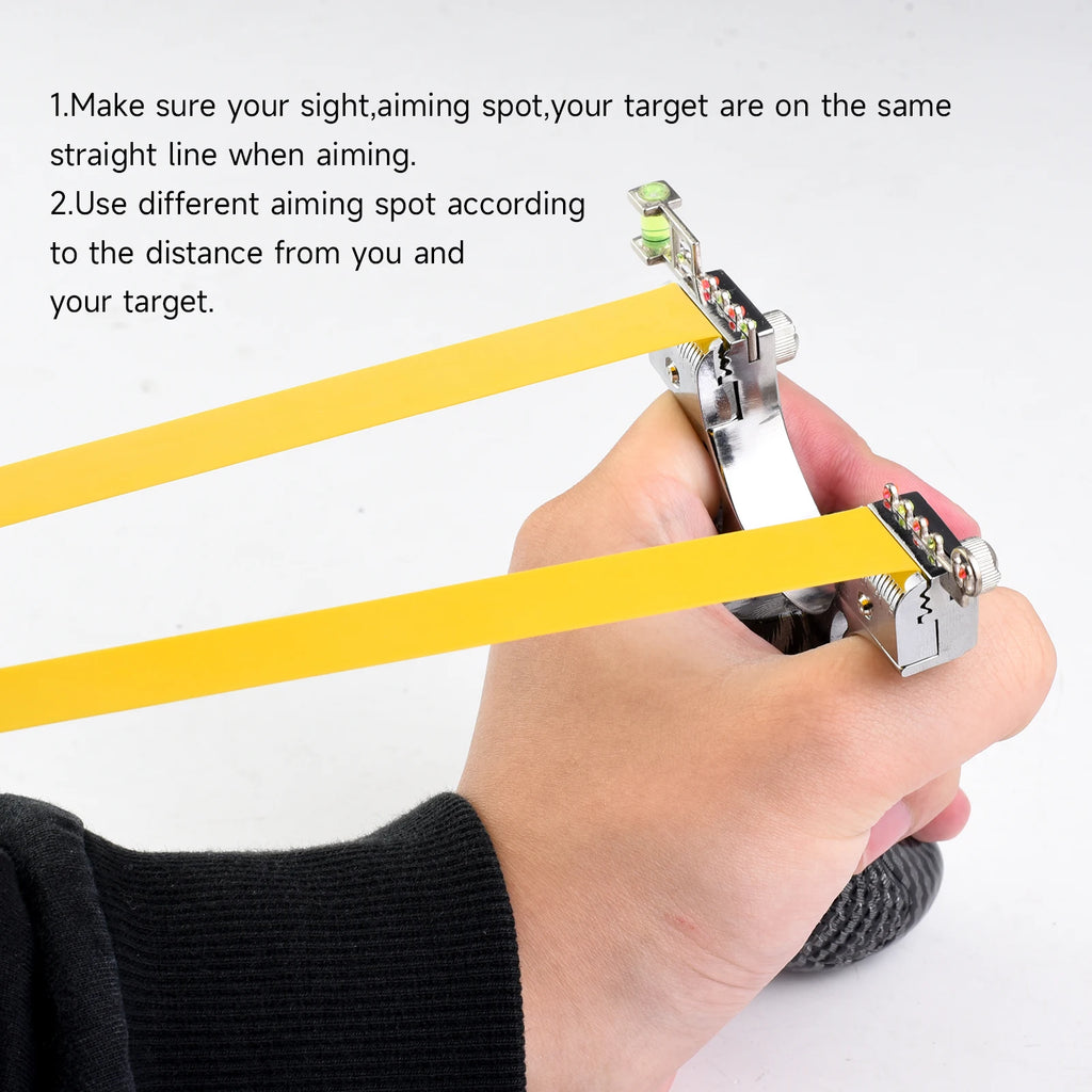 Strong Aiming Slingshot, High-quality Metal Anti Slip Handle Sling Shot, Outdoor Hunting Shooting Slingsshot, Practice Package