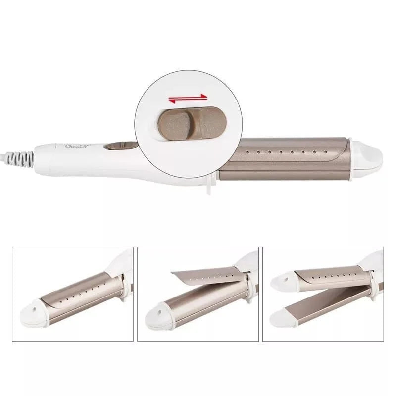 Hair Straightener & Curler - 2-in-1 Travel Size