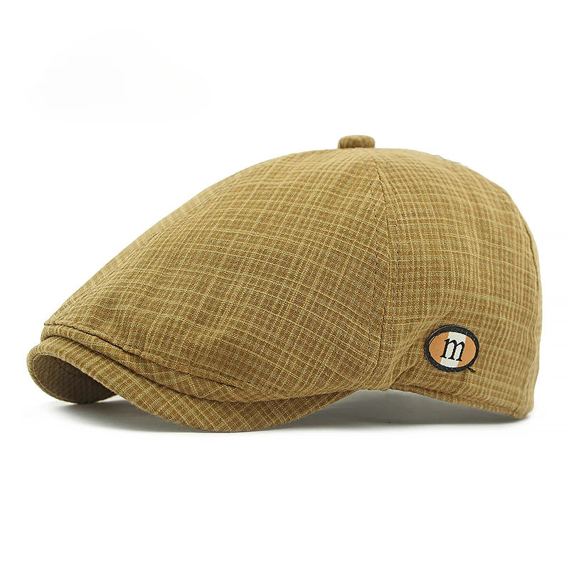 2025 New Hats for Men and Women Wearing British Retro Beret Hat Fashion Casual Berets Caps for Women Solid Color Adjustable Cap