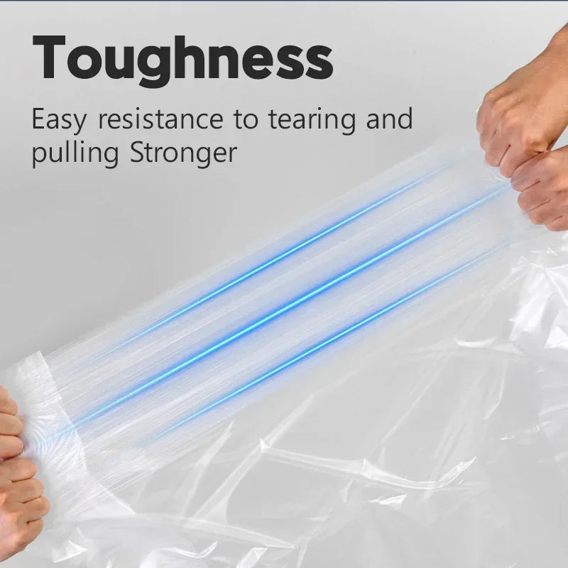 50PCS 80x100cm Thickened PE Garbage Bags Eco Friendly Large Capacity Strong Disposable Transparent for Household Hotel Storage
