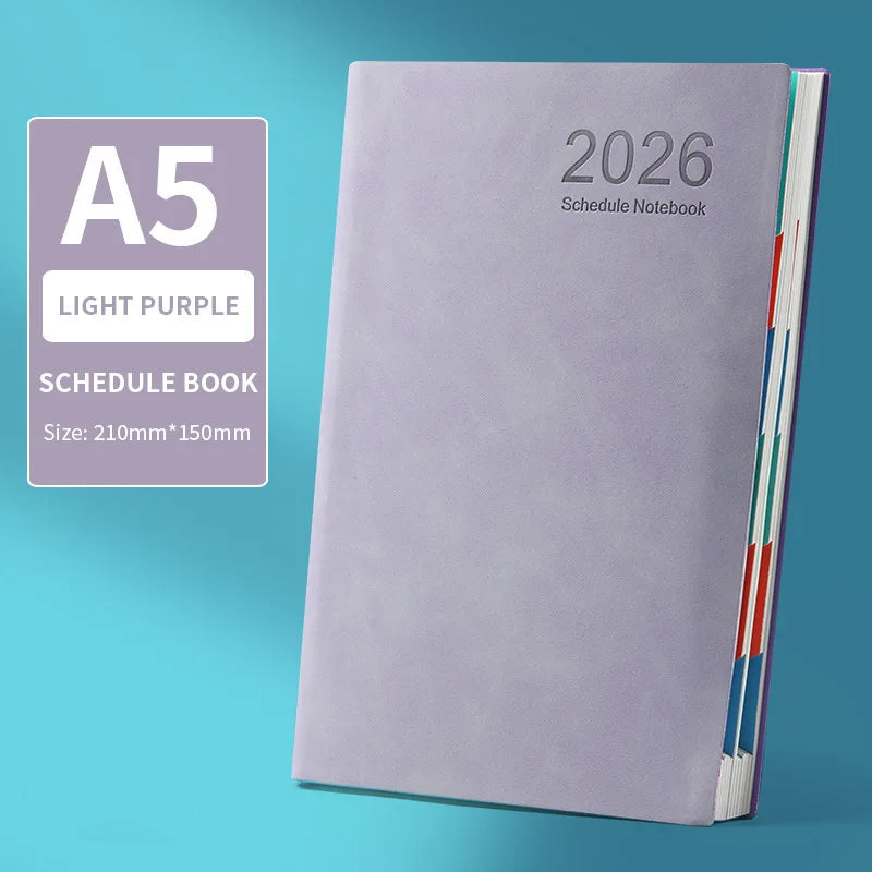 2026 A5 Daily Planner Notebook, 365 Days English Schedule Book, Productivity Journal For Work, Study And Time Management