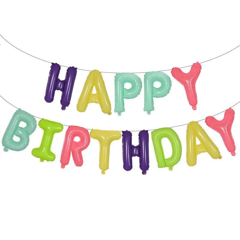 13pcs 16Inch Happy Birthday Party Decoration Balloons Rose Gold Letter Foil Ballons Air Globos Balony Anniversaire Supplies