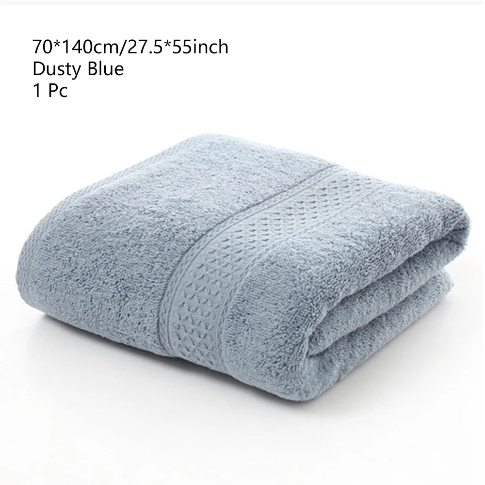 Bath Towel Washcloth Cotton Towel Solid Color Soft Absorbent Towels Multipurpose Use For Hotel Bathroom