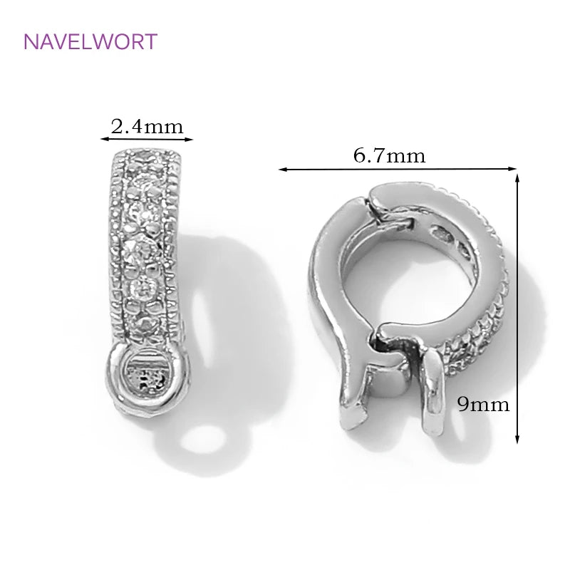 18K Gold Plated Hinged Necklace Enhancer,For Jewelry Making Supplies Pendant Bail Clasps Connector Fastener DIY Accessories
