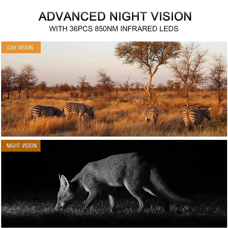 Hunting Camera  4K  WiFi Solar Panel Powered Trail Camera Trap Night Vision Waterproof IP66 Game Wildlife Cameras Foto Chasse