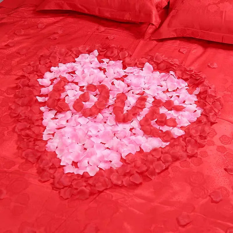 1000Pcs Artificial Fake Rose Petals Colorful Simulation Silk Rose Petal For Valentines Day Wedding Party Romantic Decoration