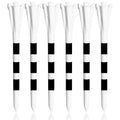 Golf Tees Plastic Unbreakable 5 Prongs Head Tee with Stripe Markers 50pcs,83mm70mm Long Ball Holder Low Friction Less Resistance