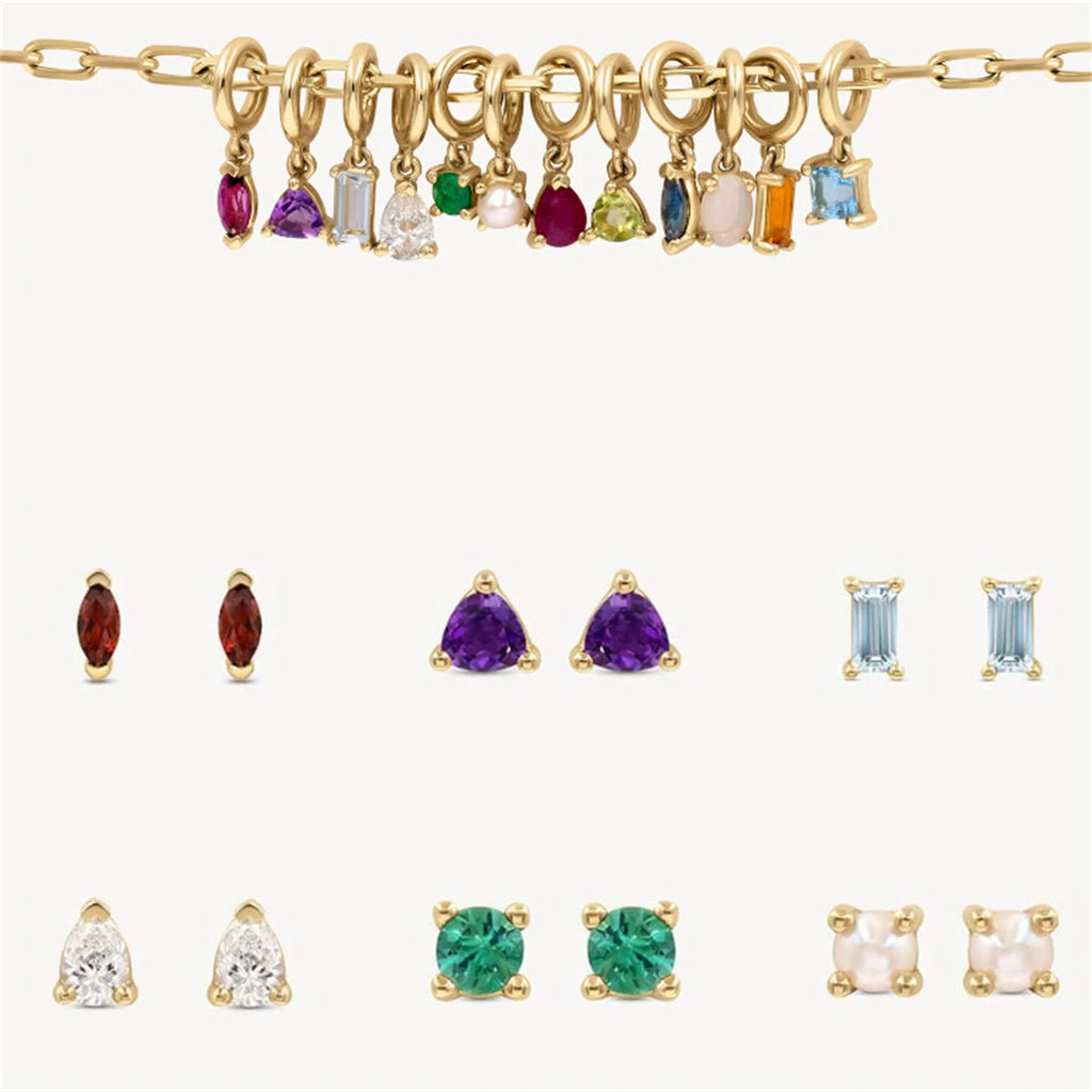 Classic element DIY December birthstone pendant for Mother's Day color preservation electroplating 18K gold