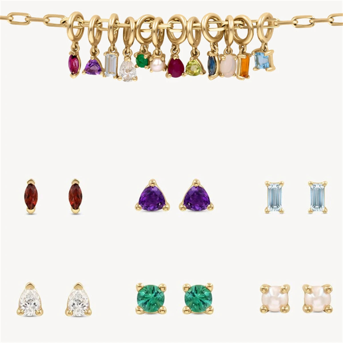 Classic element DIY December birthstone pendant for Mother's Day color preservation electroplating 18K gold