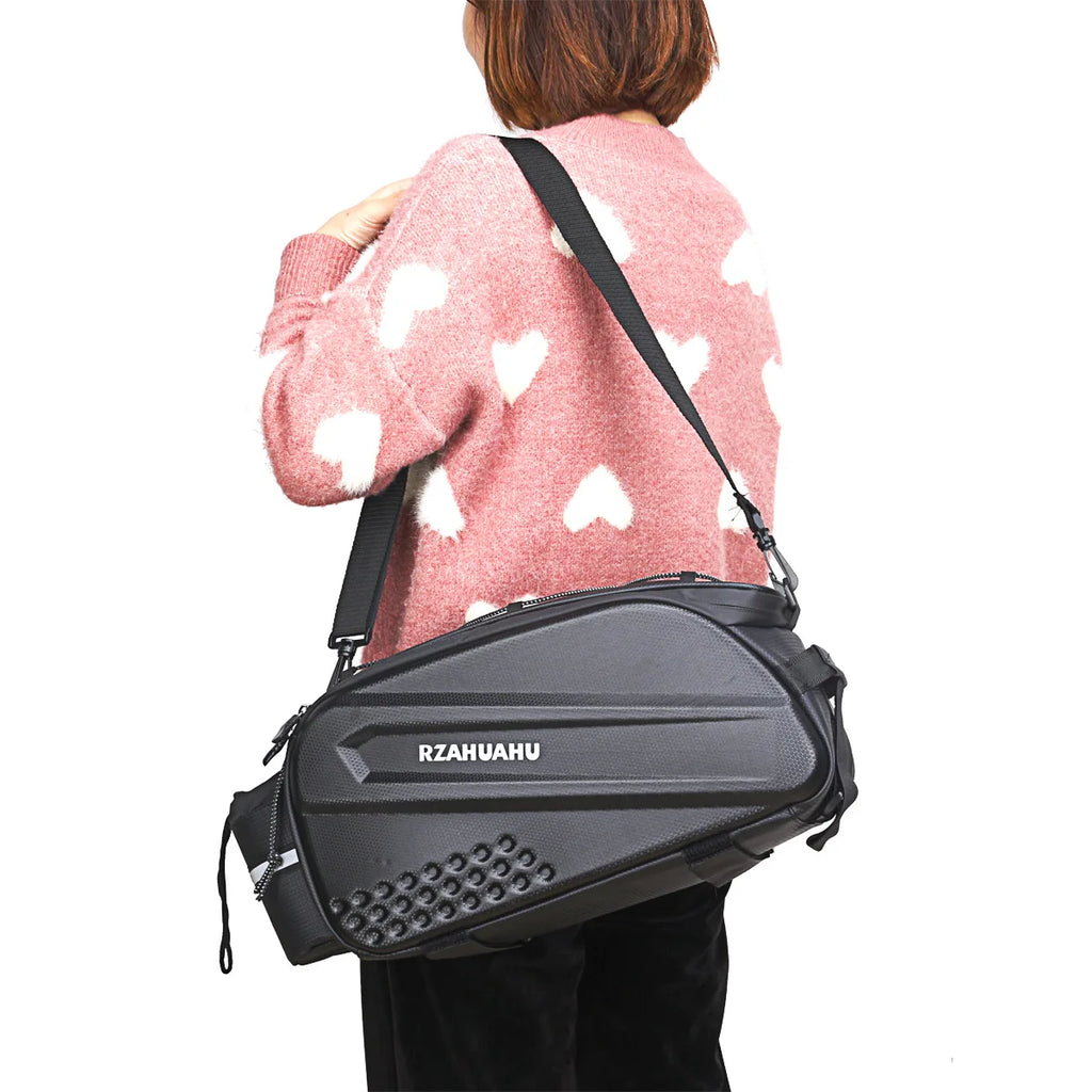 Large Bicycle Saddle Bag Big Capacity Bicycle Carrier Bag Bike Tail Rear Bags Waterproof Cycling Trunk Luggage Shoulder Handbag