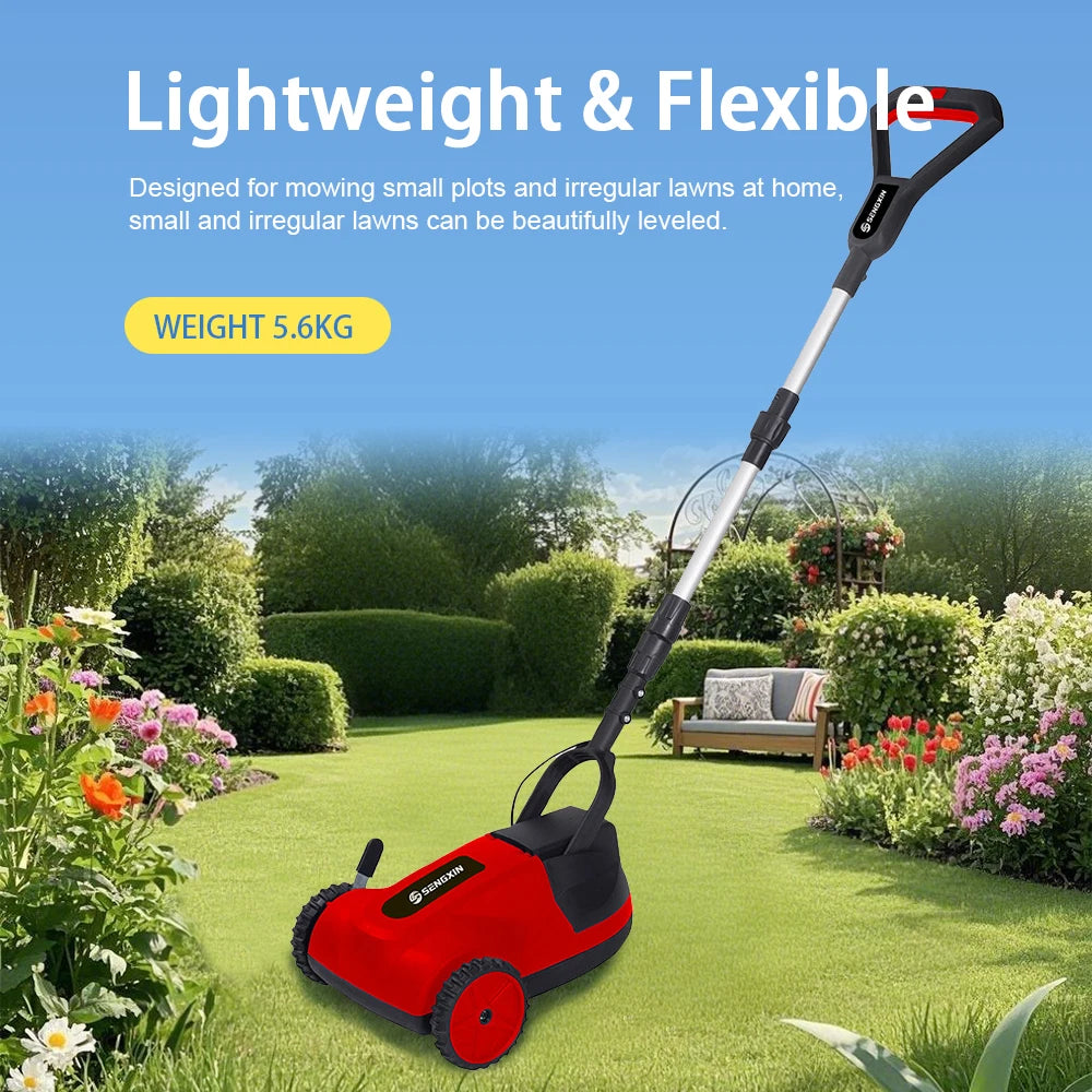 21V Electric Mower Lawn Trimmer Hand-Push Electric Lawn Mower Trimming Machine Home Lithium Weeder Cordless Lawn Trimmer