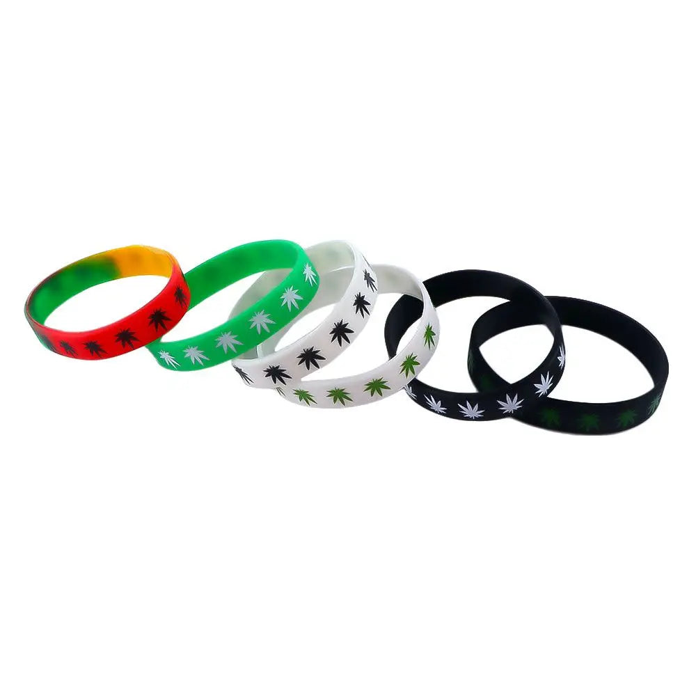Women Girl Minimalism Silicone Fashion Jewelry Maple Leaves Creative Maple Leaf Bracelet Bangle Wristband Silicone Bracelet