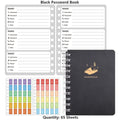 65 sheets Simple Coil Password Book With A-Z Stickers Advanced Address Password Manager Quick Access Username Password Storage