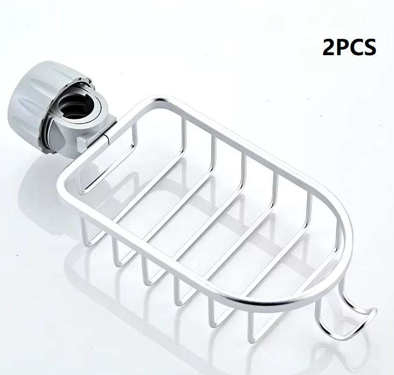 Adjustable Aluminum Bathroom Shower Shelf Rack – Wall Mount Basket for Shampoo, Soap and Towel Storage, Kitchen Sink Rag Holder