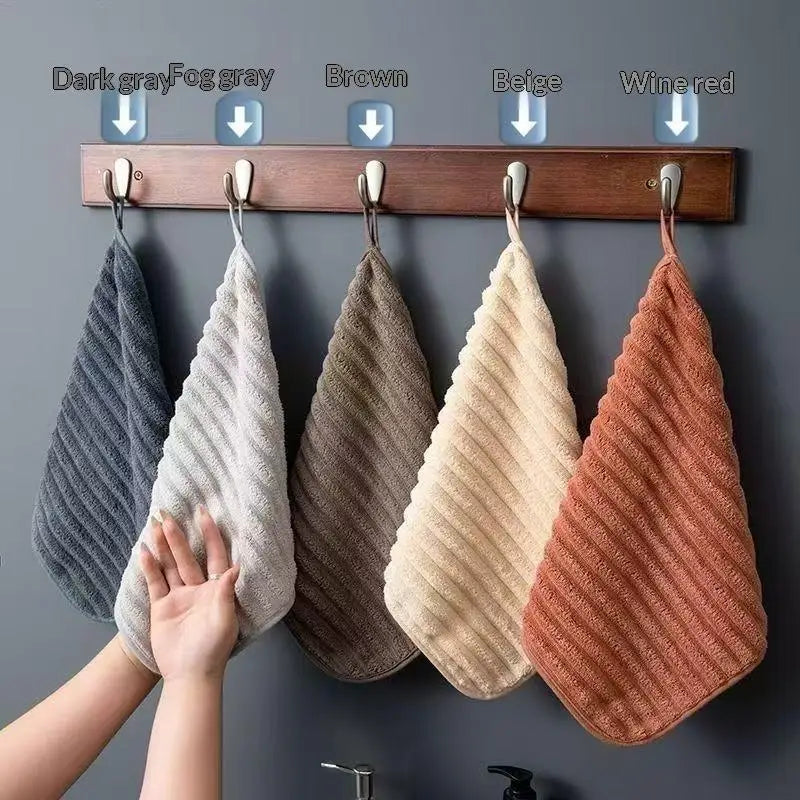 New 5-Piece Luxury Soft Super Absorbent Hand Towel Set 11.8*11.8 Inch Quick Drying Washcloths For Household Daily Necessities