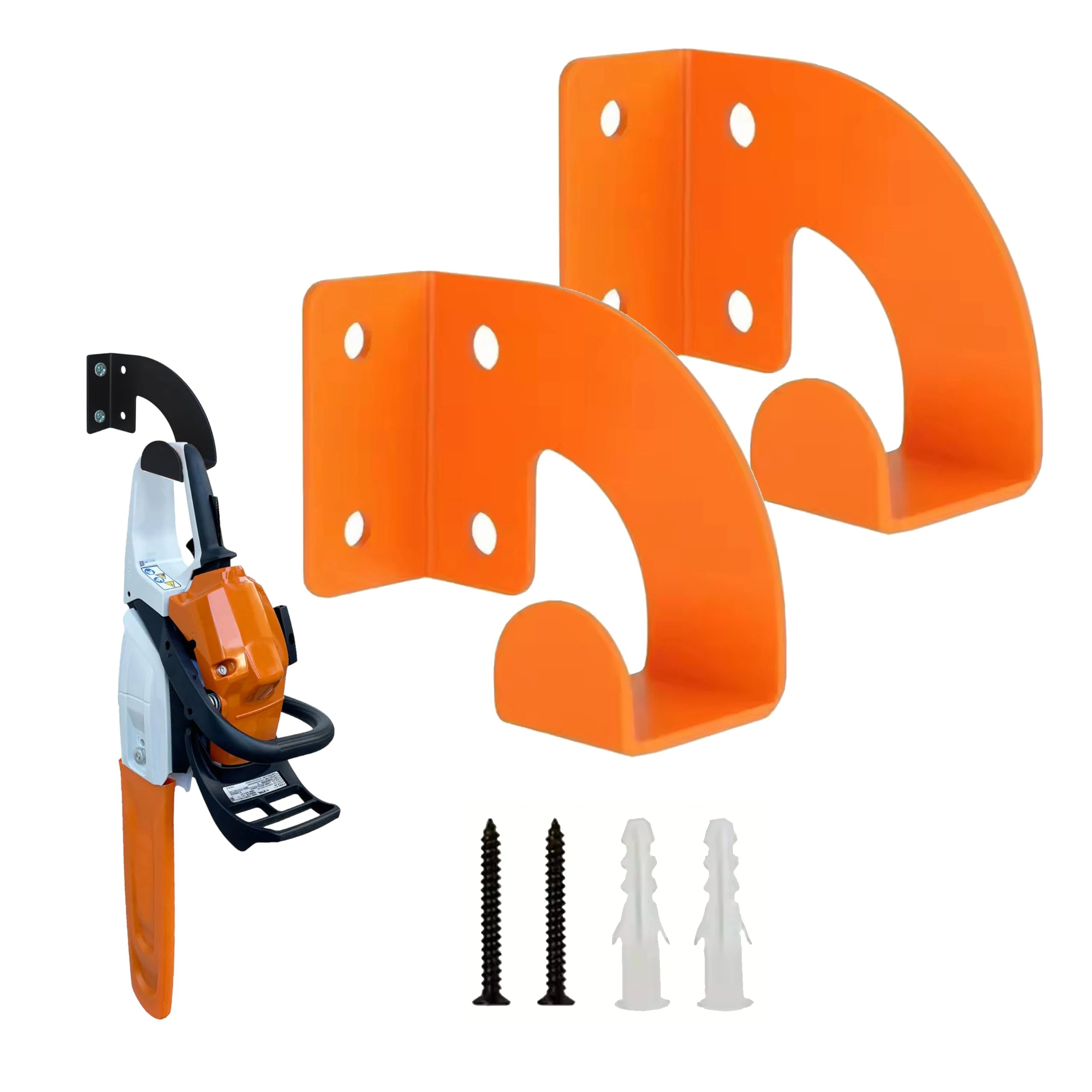 1/2 Tool Racks, Chainsaw Wall-Mounted Hanger, Heavy-Duty Chainsaw Hanger, Wall-Mounted Organizer, Metal Rack Tool Storage, for Workshop, Garage, Garden Use