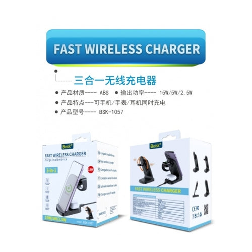 "3-in-1 Fast Wireless Charging Station for iPhone, Apple Watch & AirPods"