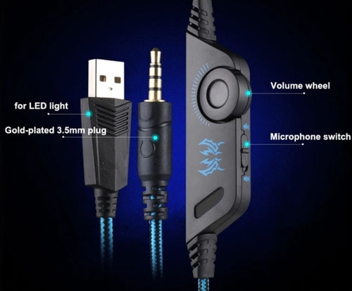 "Ninja Dragon G9300 LED Gaming Headset with Microphone"